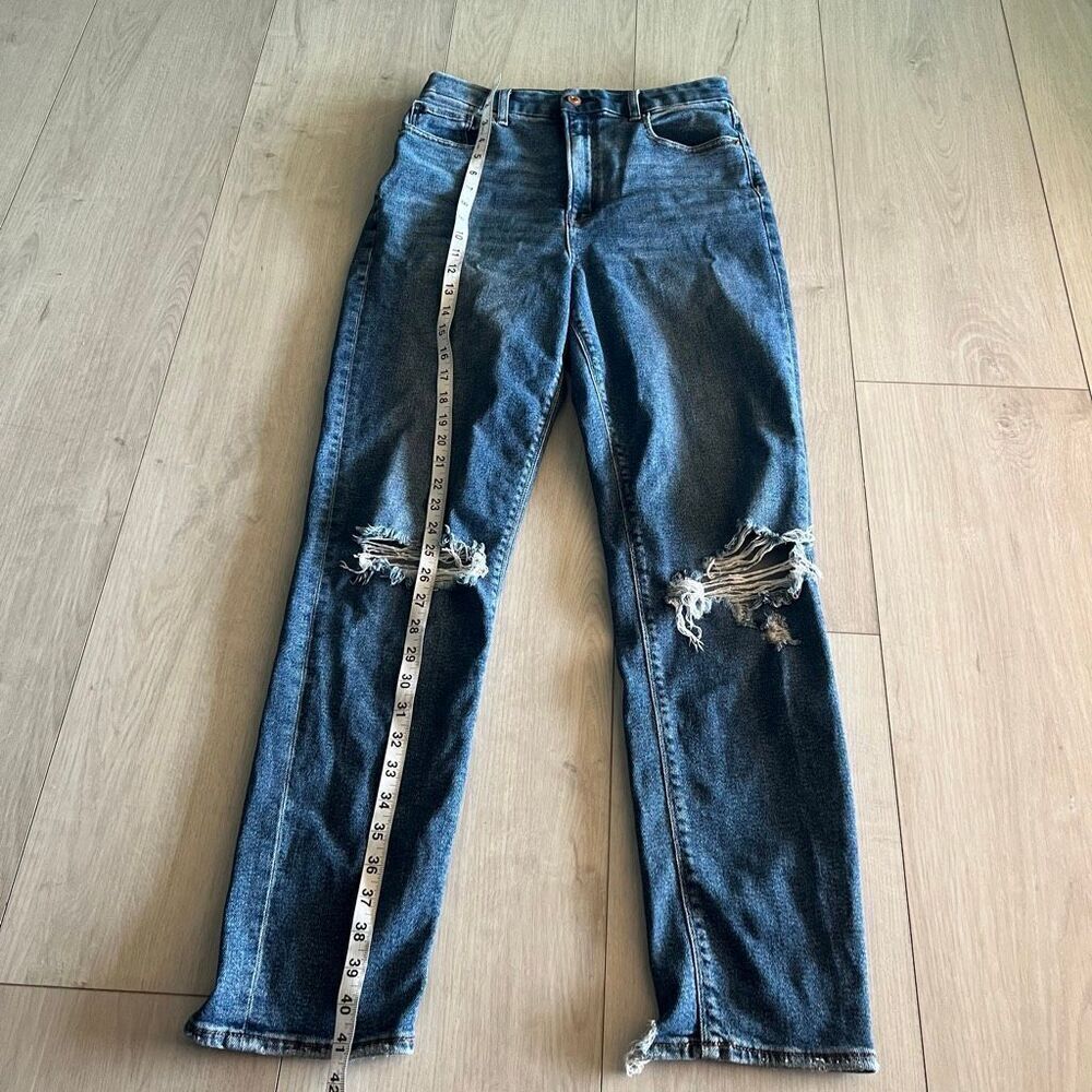America Eagle curvy mom woman jeans size 4 long - Picture 2 of 10